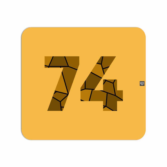74 Number Mousepad (Golden Yellow)