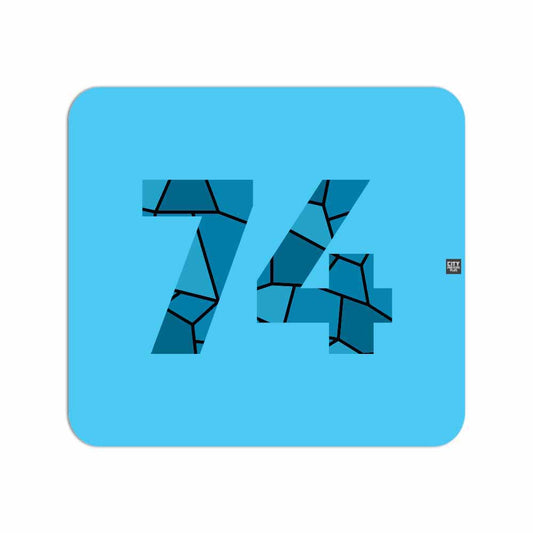 74 Number Mousepad (Sky Blue)