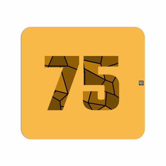 75 Number Mousepad (Golden Yellow)