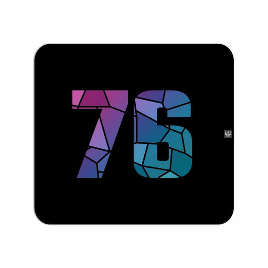 76 Number Mousepad (Black)