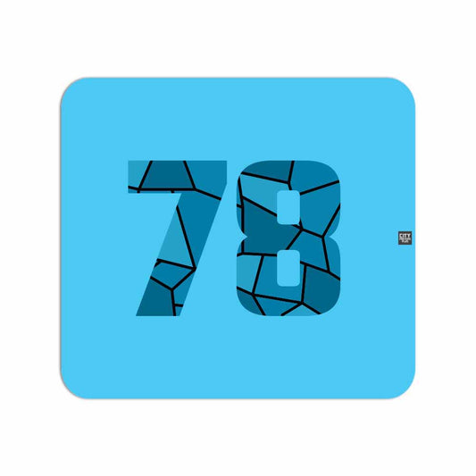 78 Number Mousepad (Sky Blue)