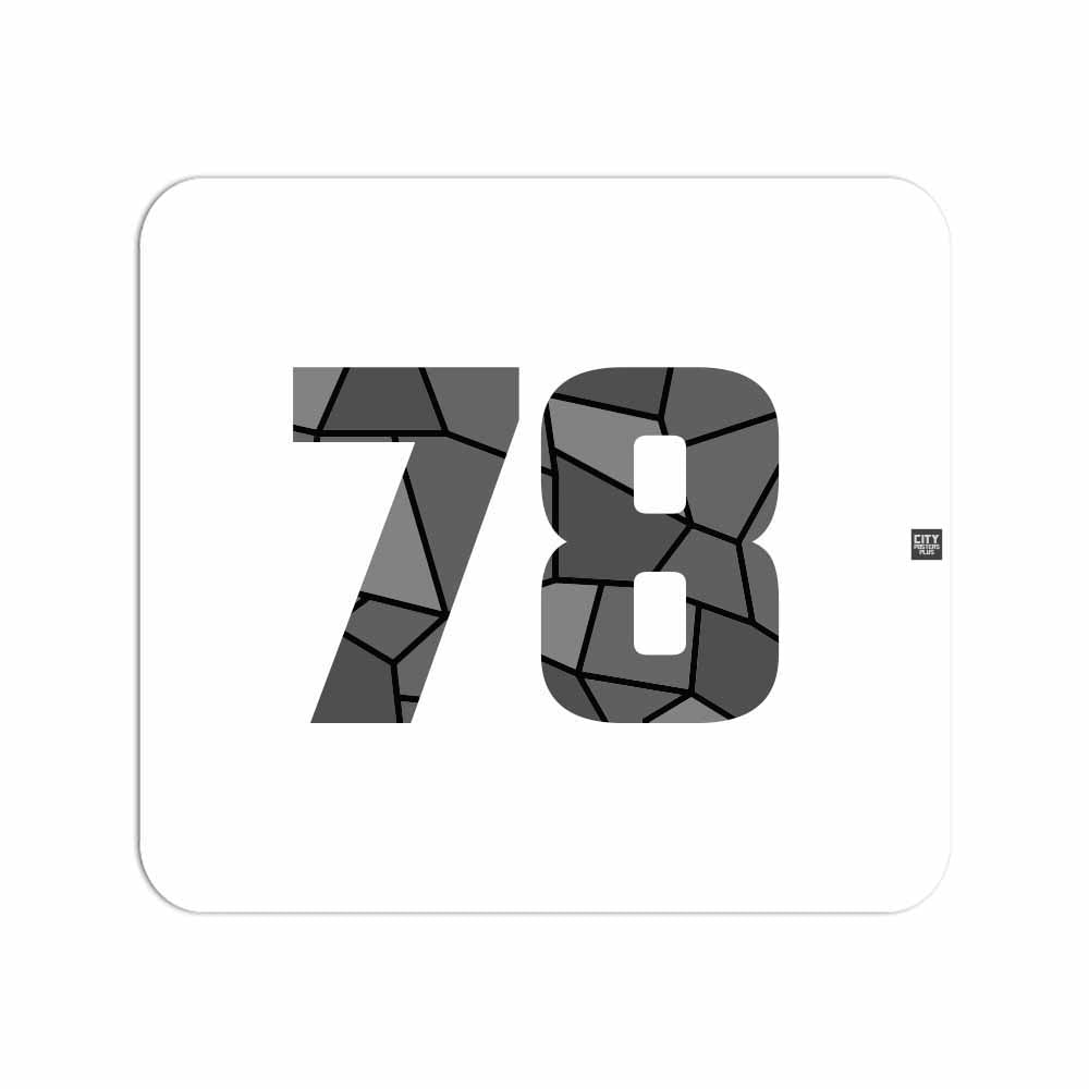 78 Number Mouse pad (White)