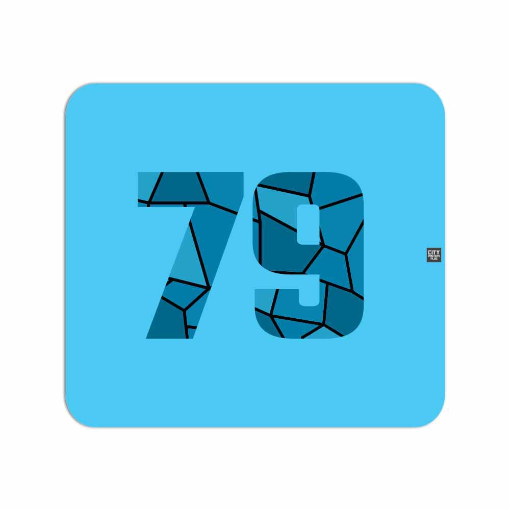 79 Number Mouse pad (Sky Blue)