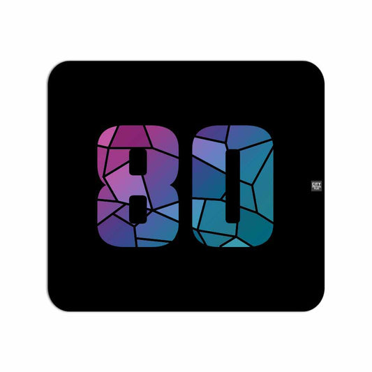 80 Number Mousepad (Black)