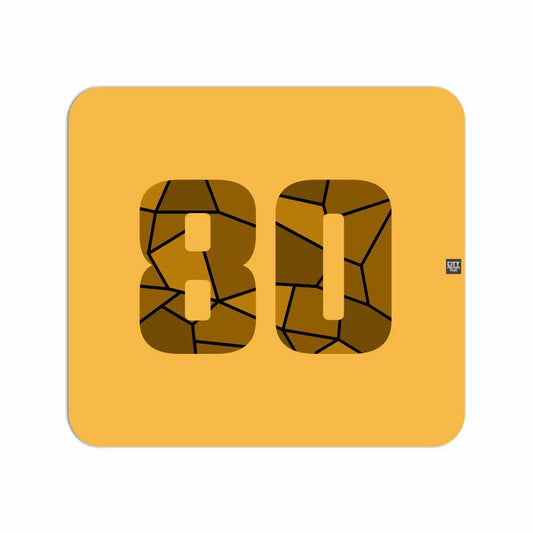 80 Number Mousepad (Golden Yellow)