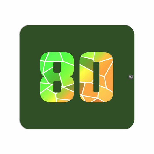 80 Number Mousepad (Olive Green)
