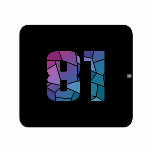 81 Number Mousepad (Black)