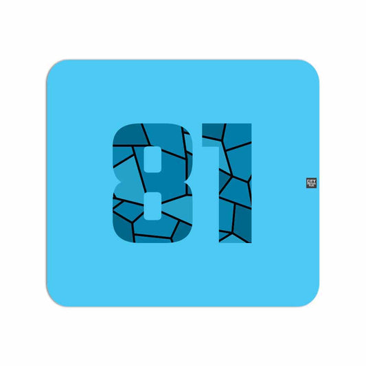 81 Number Mousepad (Sky Blue)