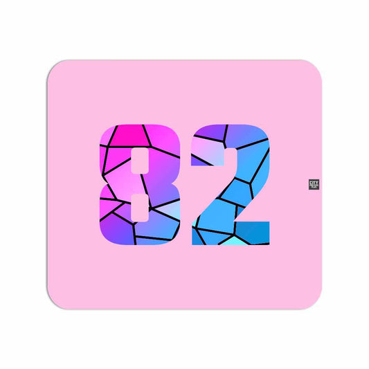 82 Number Mousepad (Light Pink)