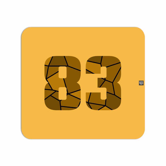 83 Number Mousepad (Golden Yellow)