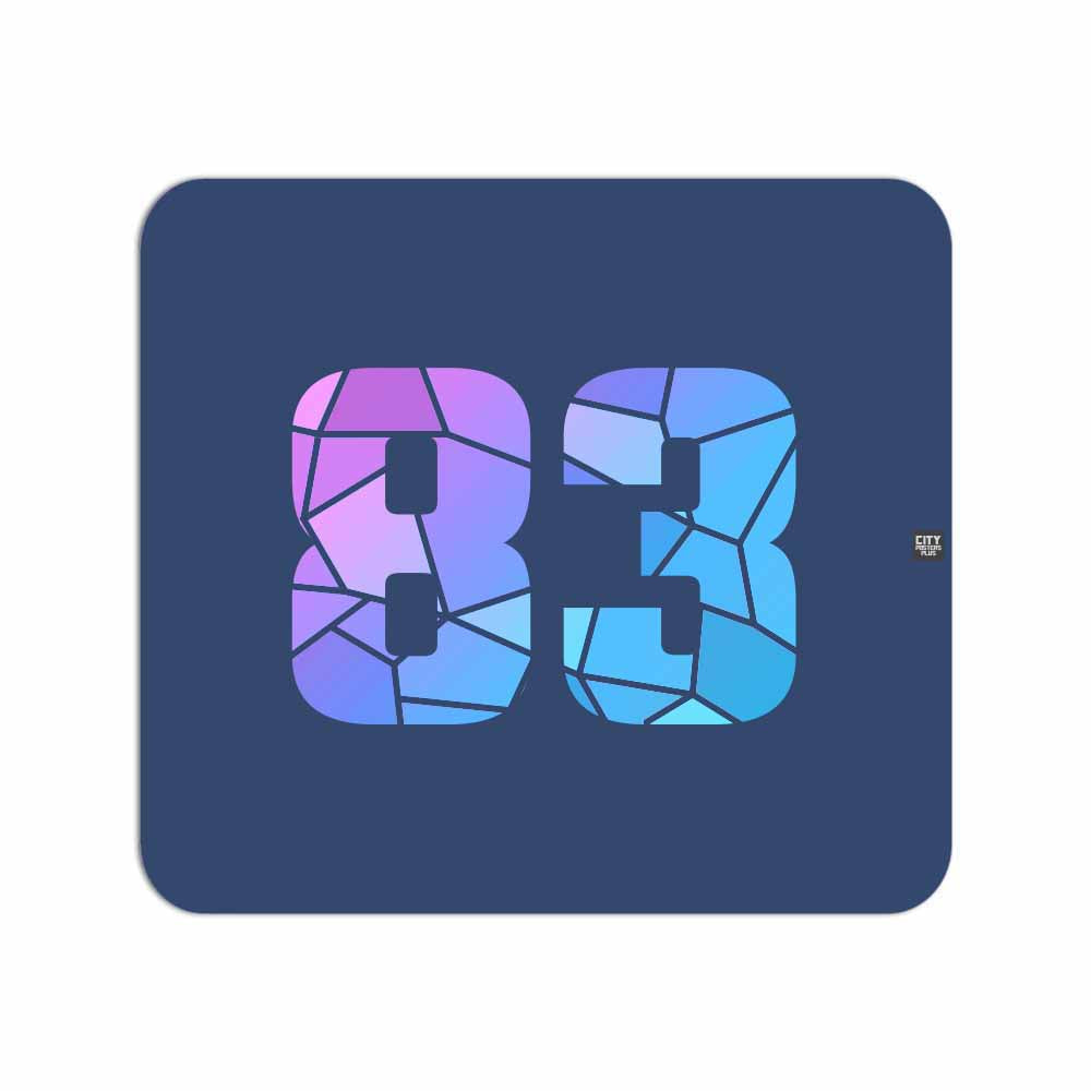 83 Number Mouse pad (Navy Blue)