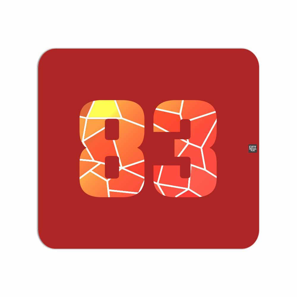 83 Number Mouse pad (Red)