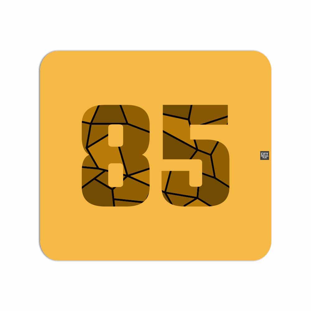 85 Number Mousepad (Golden Yellow)