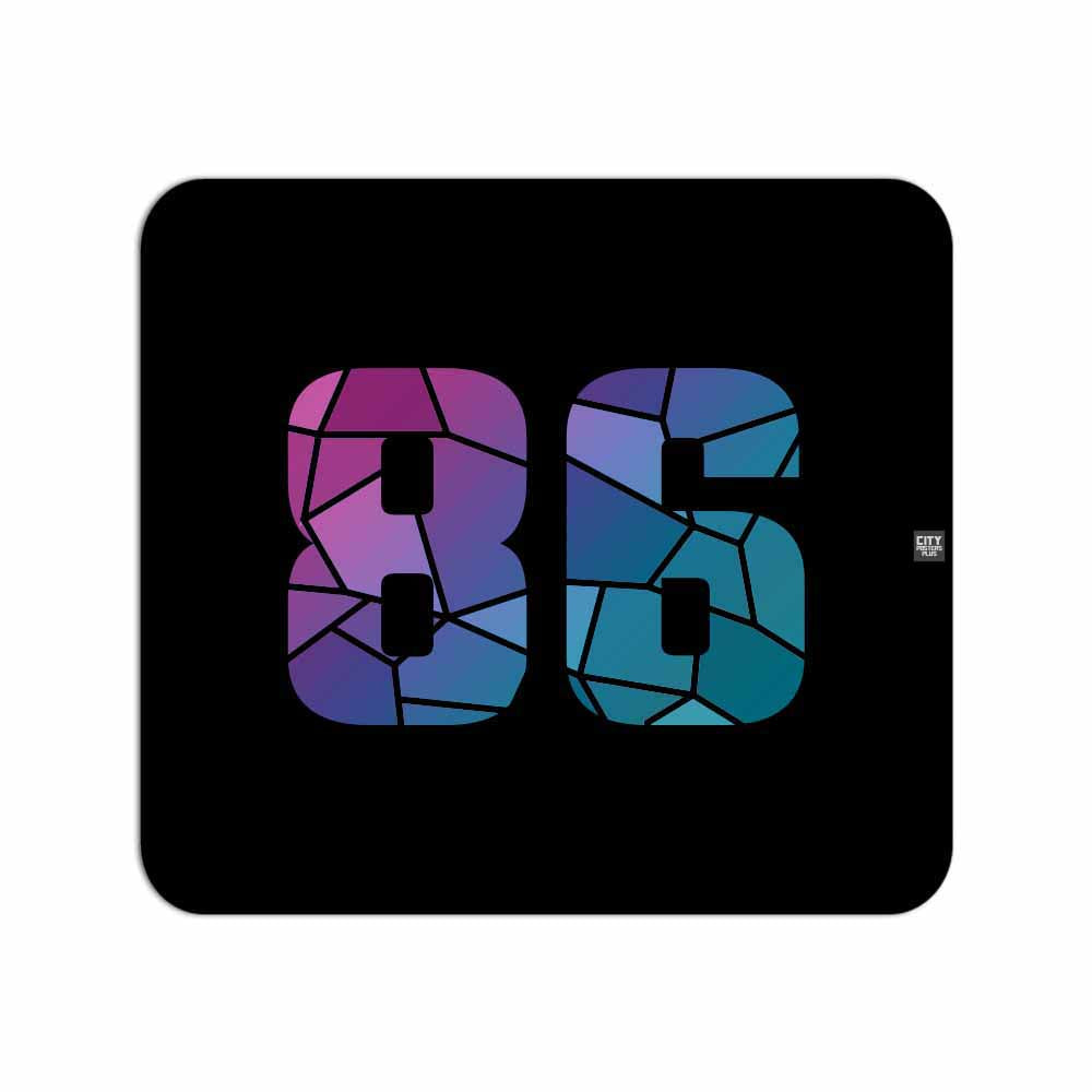 86 Number Mouse pad (Black)