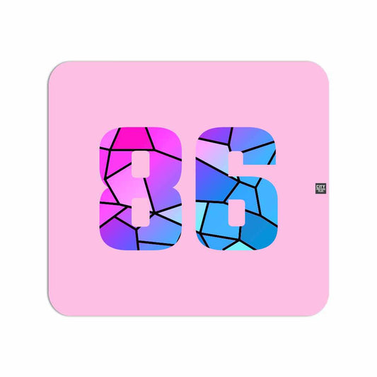 86 Number Mousepad (Light Pink)