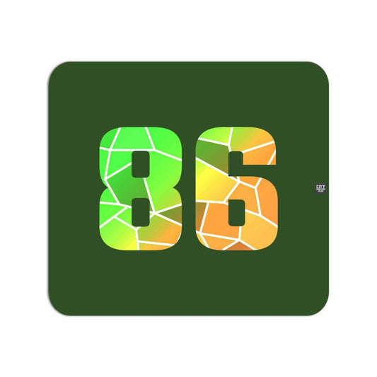 86 Number Mousepad (Olive Green)