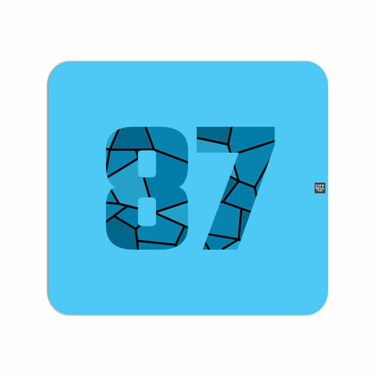 87 Number Mousepad (Sky Blue)