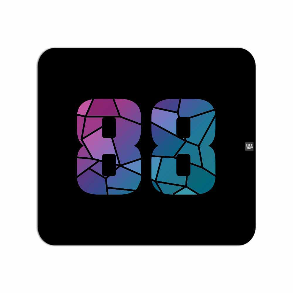 88 Number Mouse pad (Black)