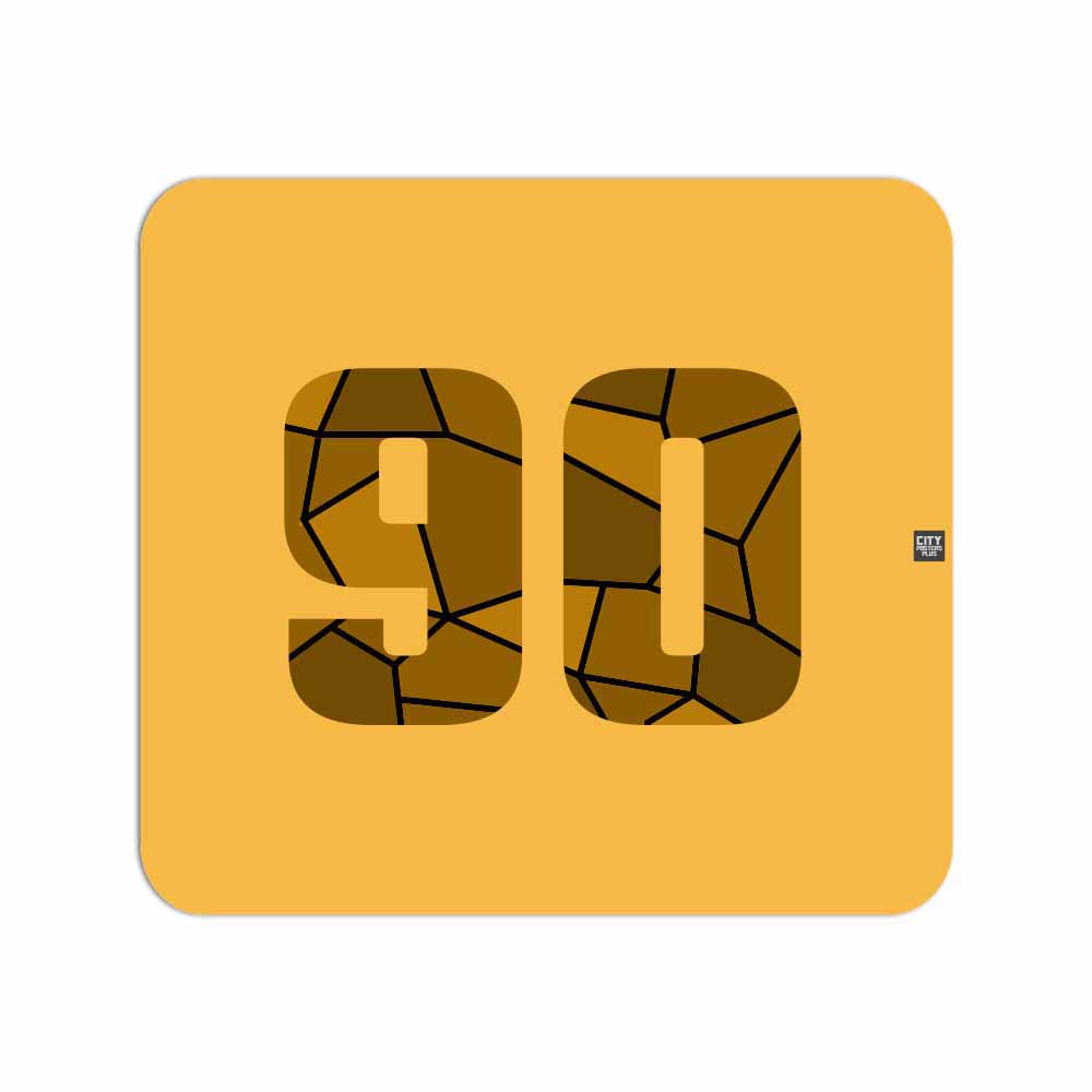90 Number Mousepad (Golden Yellow)