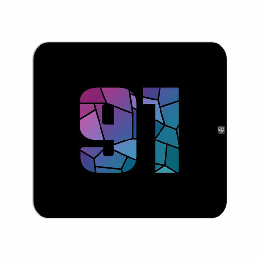 91 Number Mousepad (Black)