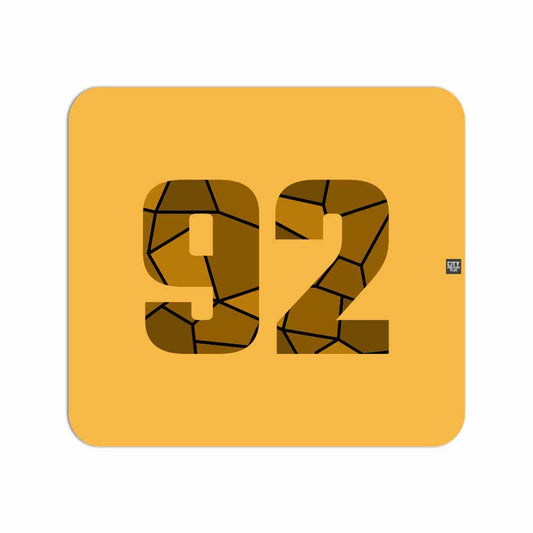 92 Number Mousepad (Golden Yellow)