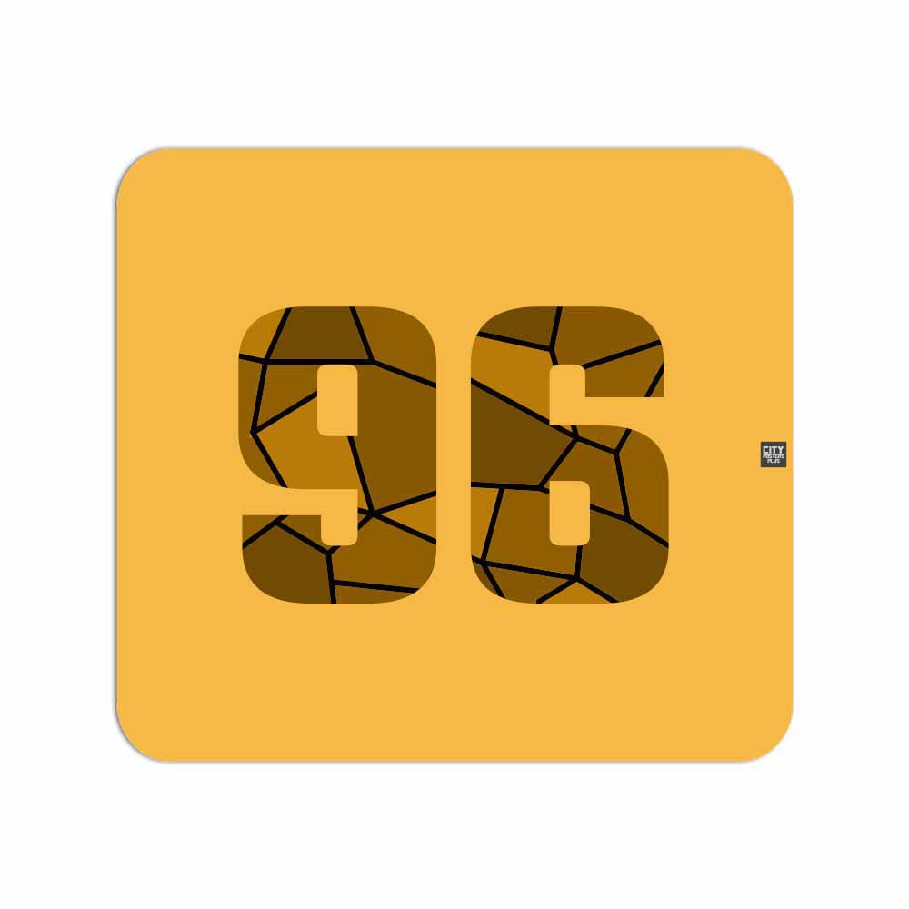 96 Number Mousepad (Golden Yellow)
