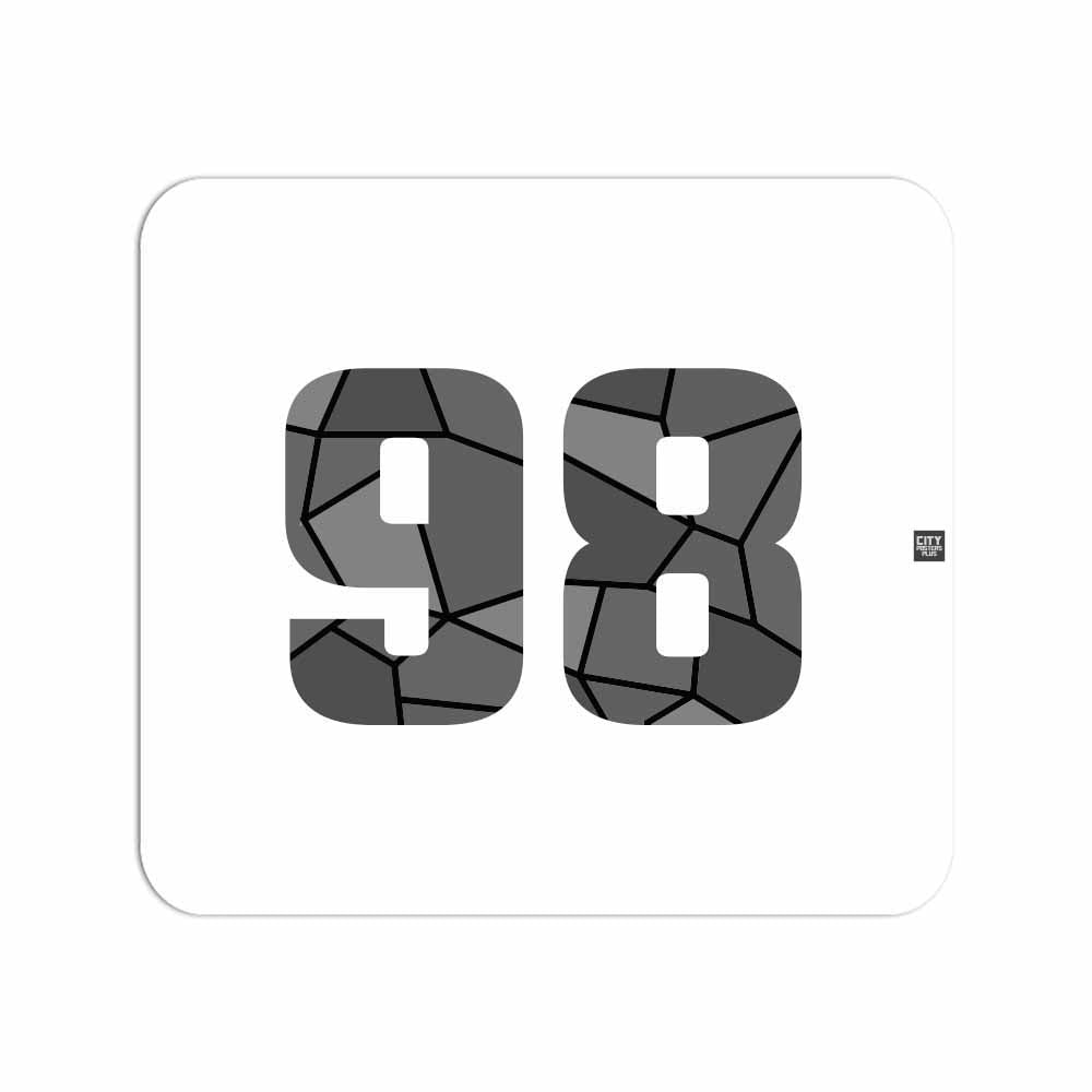 98 Number Mousepad (White)