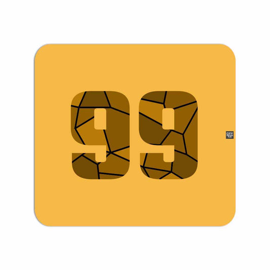 99 Number Mousepad (Golden Yellow)