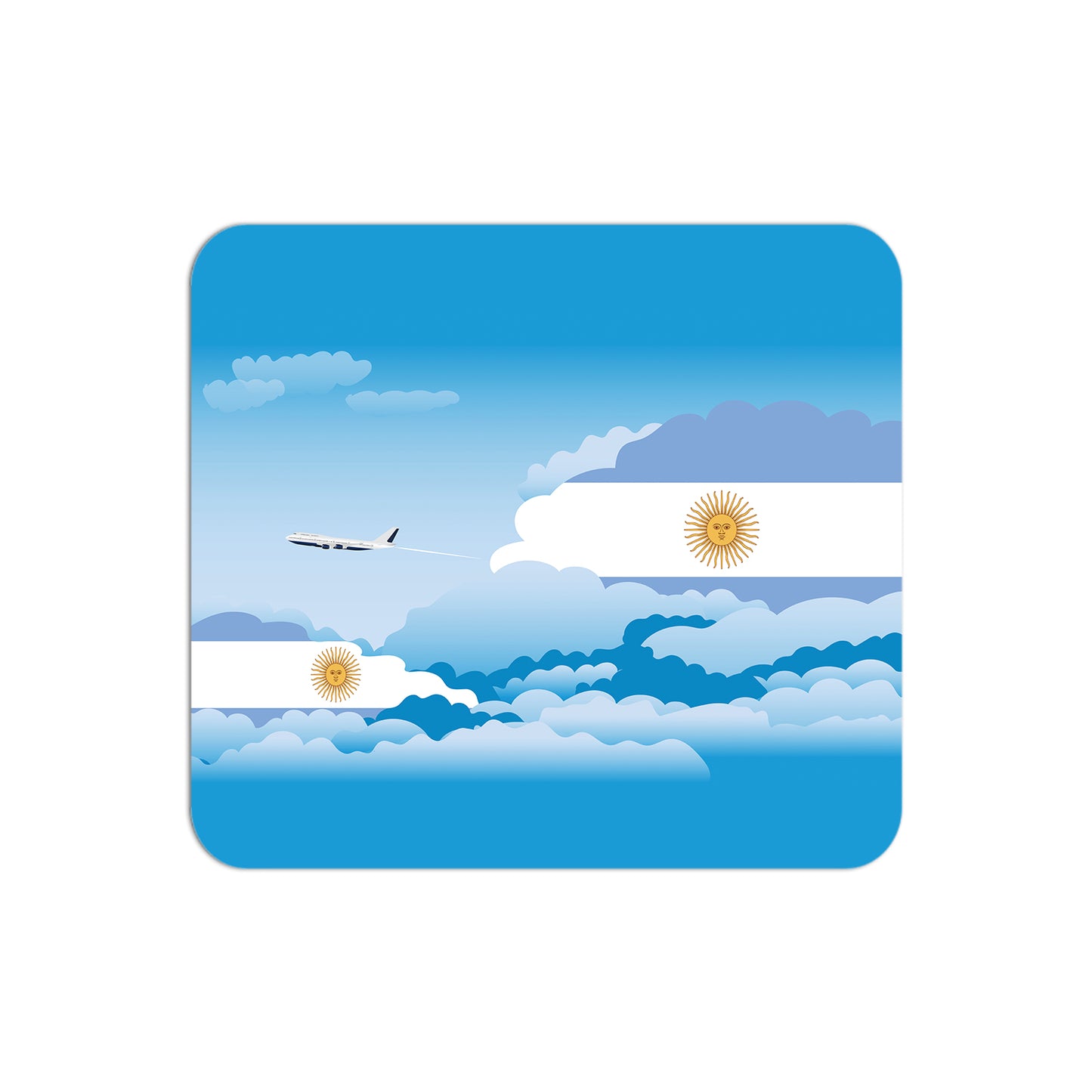 Argentina Day Clouds Mouse pad 