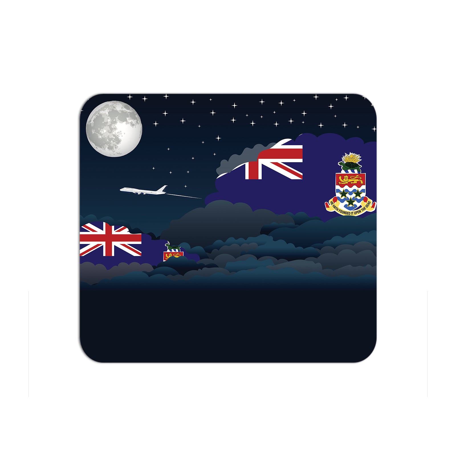 Cayman Islands Airplane Airport Flight Night Clouds Mousepad 