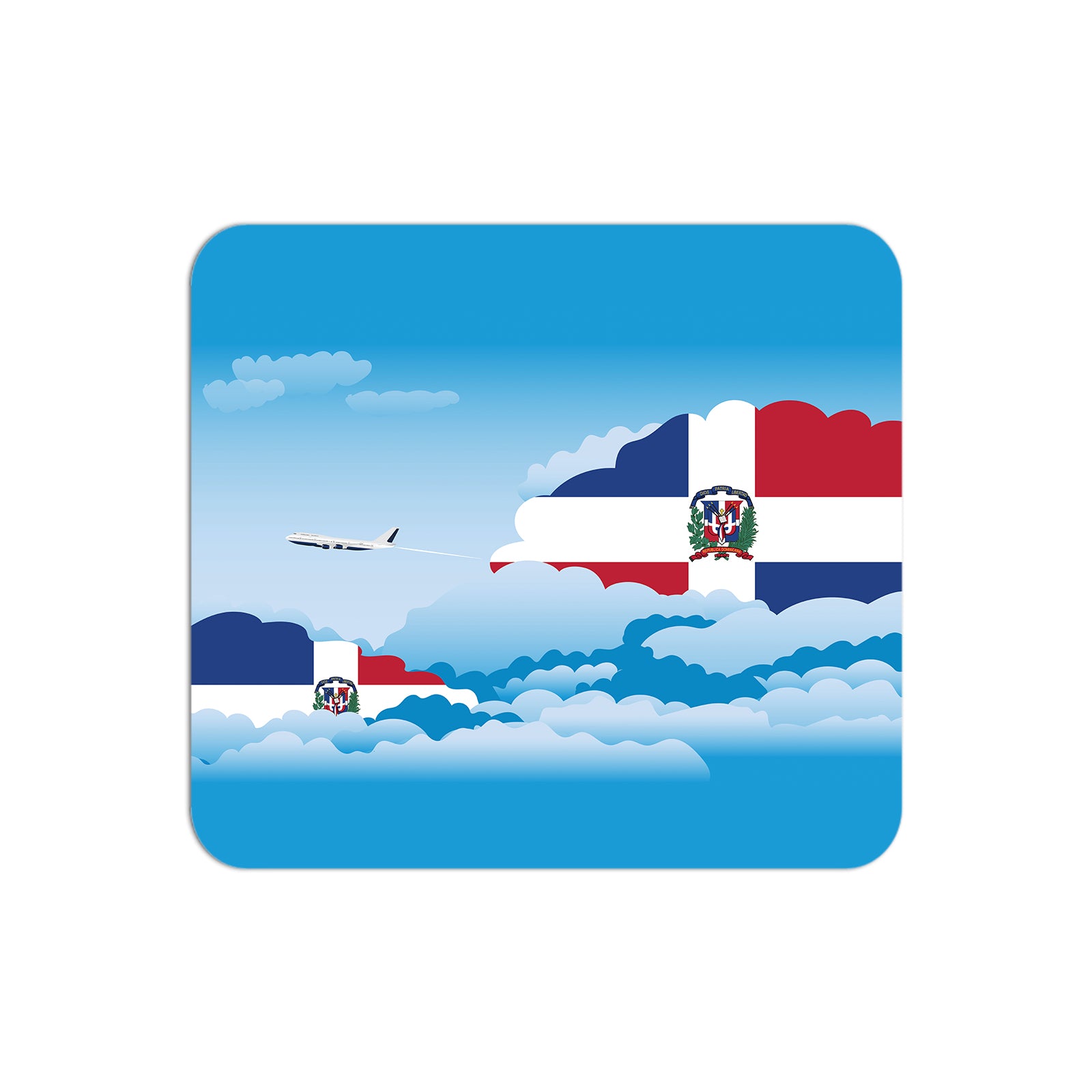 Dominican Republic Day Clouds Mouse pad 
