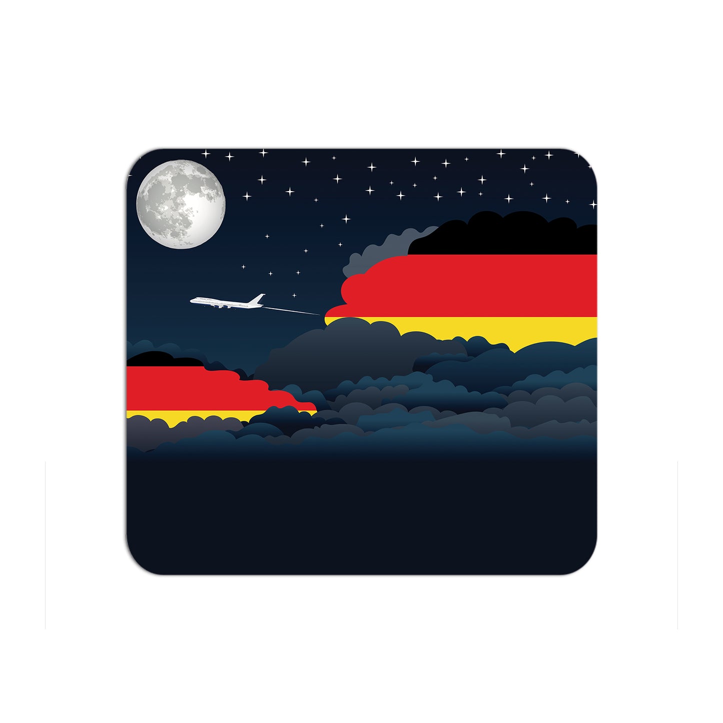 Germany Airplane Airport Flight Night Clouds Mousepad 