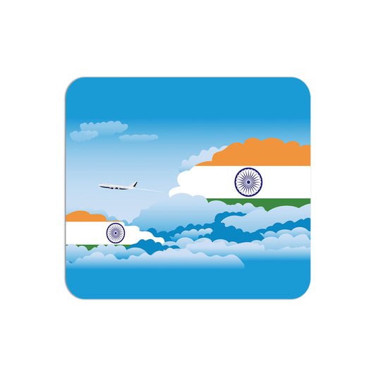 India Airplane Airport Flight Day Clouds Mousepad 