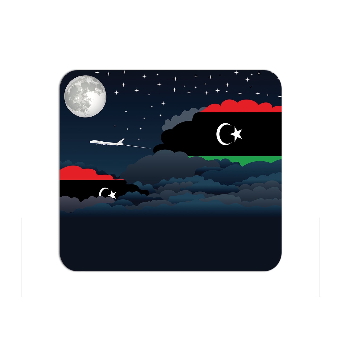 Libya Airplane Airport Flight Night Clouds Mousepad 