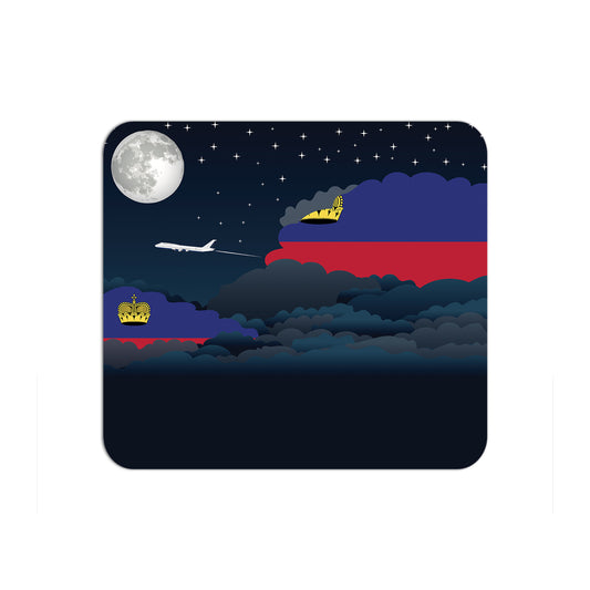 Liechtenstein Airplane Airport Flight Night Clouds Mousepad 