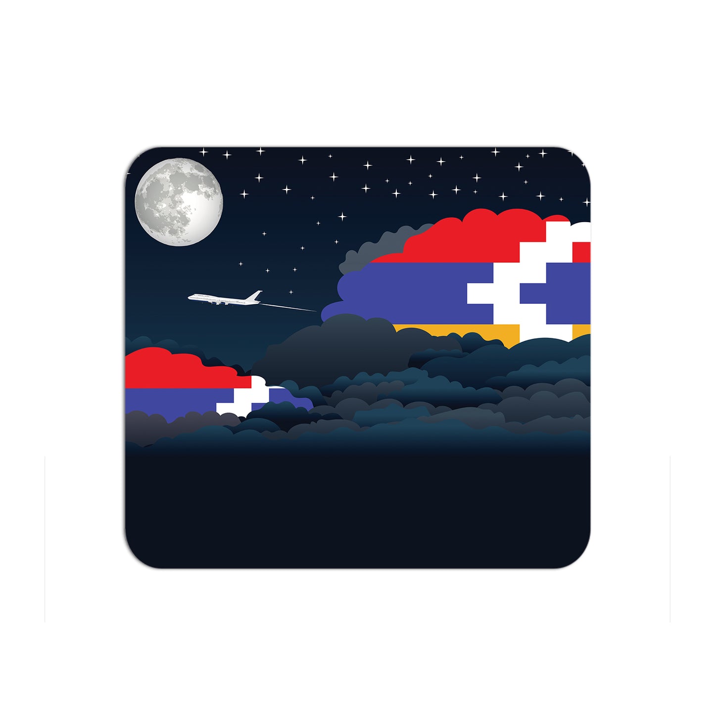 Nagorno Karabakh Republic Airplane Airport Flight Night Clouds Mousepad 