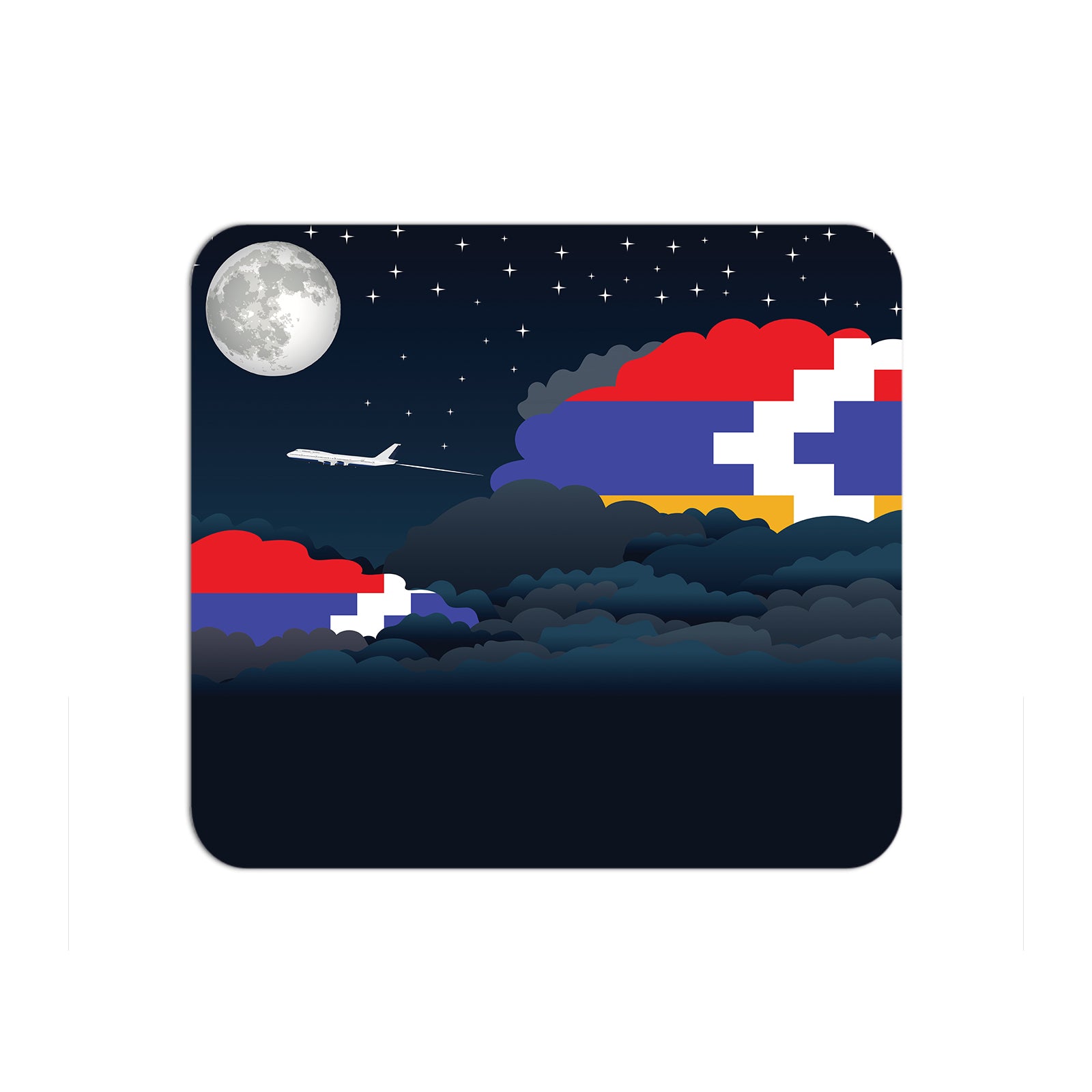 Nagorno Karabakh Republic Airplane Airport Flight Night Clouds Mousepad 