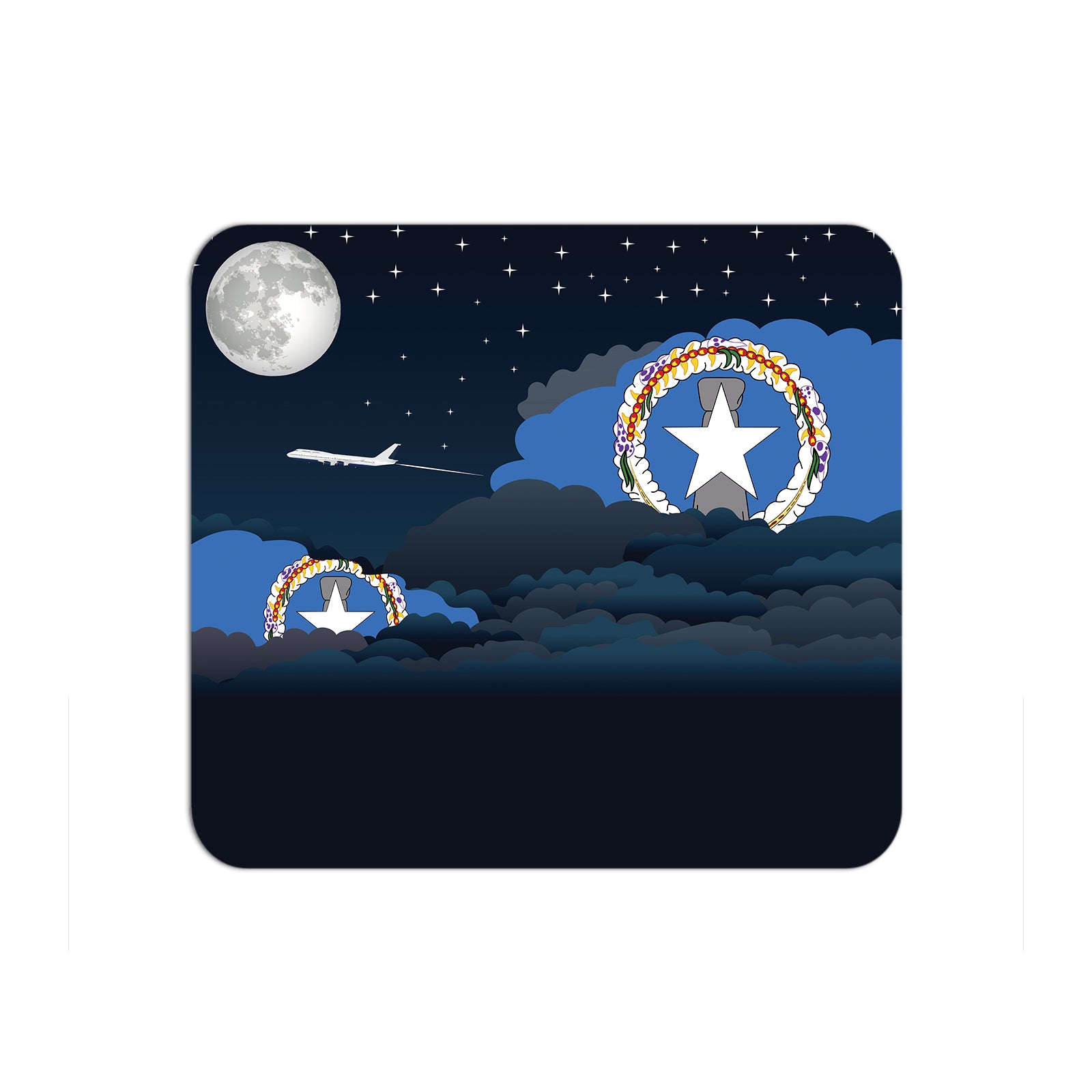 Northern Mariana Islands Airplane Airport Flight Night Clouds Mousepad 