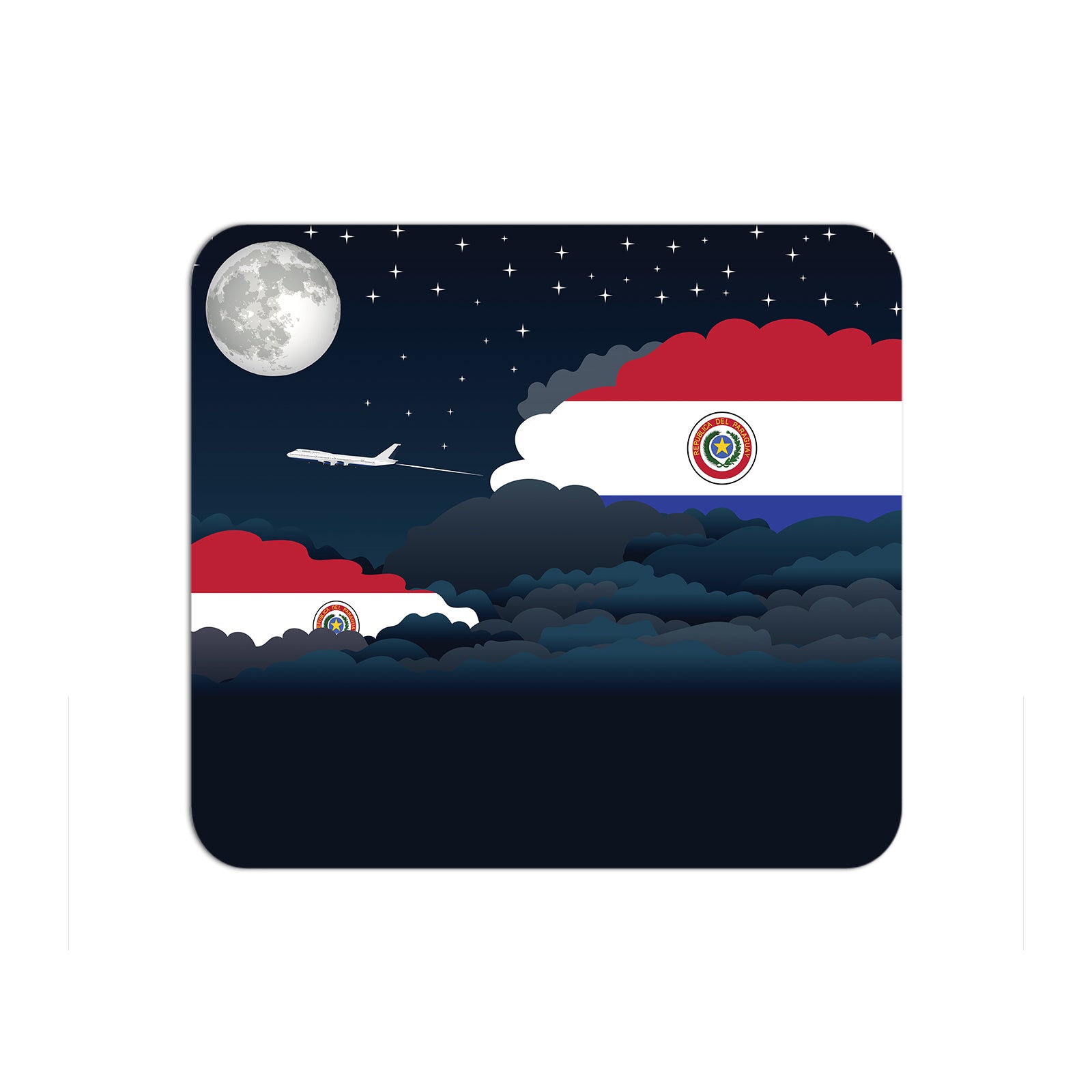 Paraguay Airplane Airport Flight Night Clouds Mousepad 