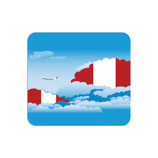 Peru Airplane Airport Flight Day Clouds Mousepad 