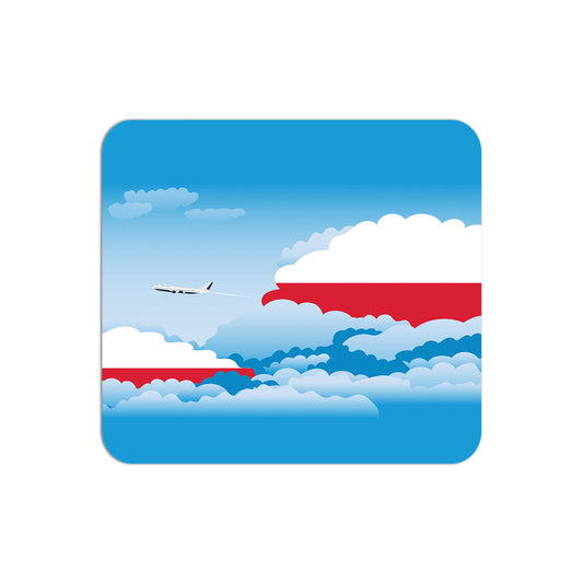 Poland Airplane Airport Flight Day Clouds Mousepad 