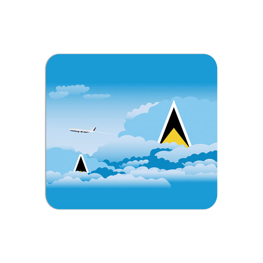 Saint Lucia Airplane Airport Flight Day Clouds Mousepad 