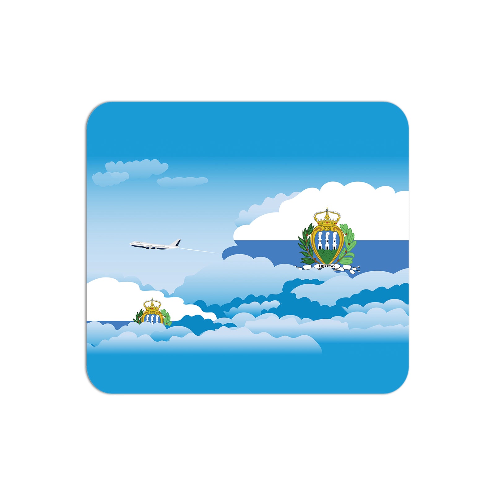 San Marino Day Clouds Mouse pad 