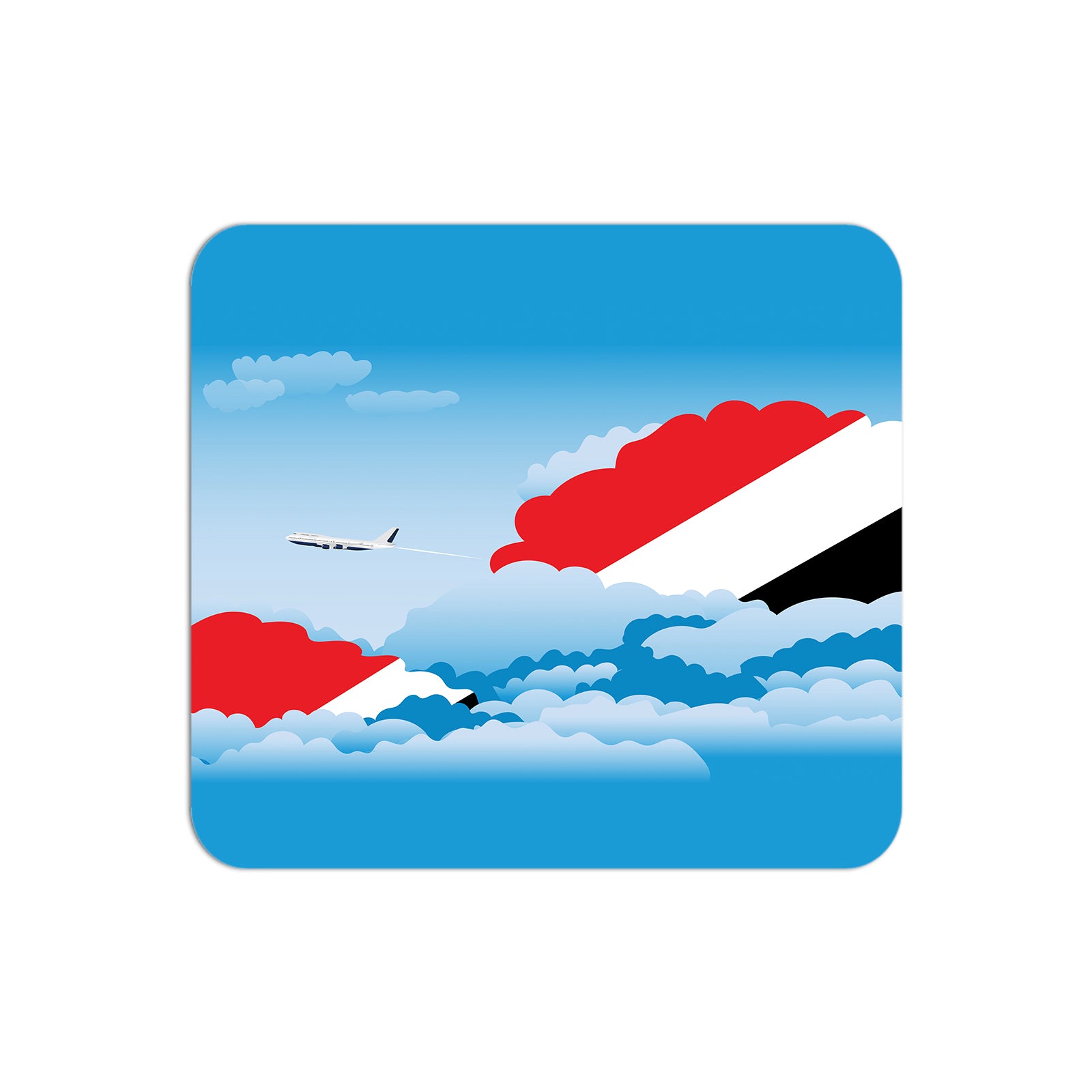 Sealand Principality of Airplane Airport Flight Day Clouds Mousepad 