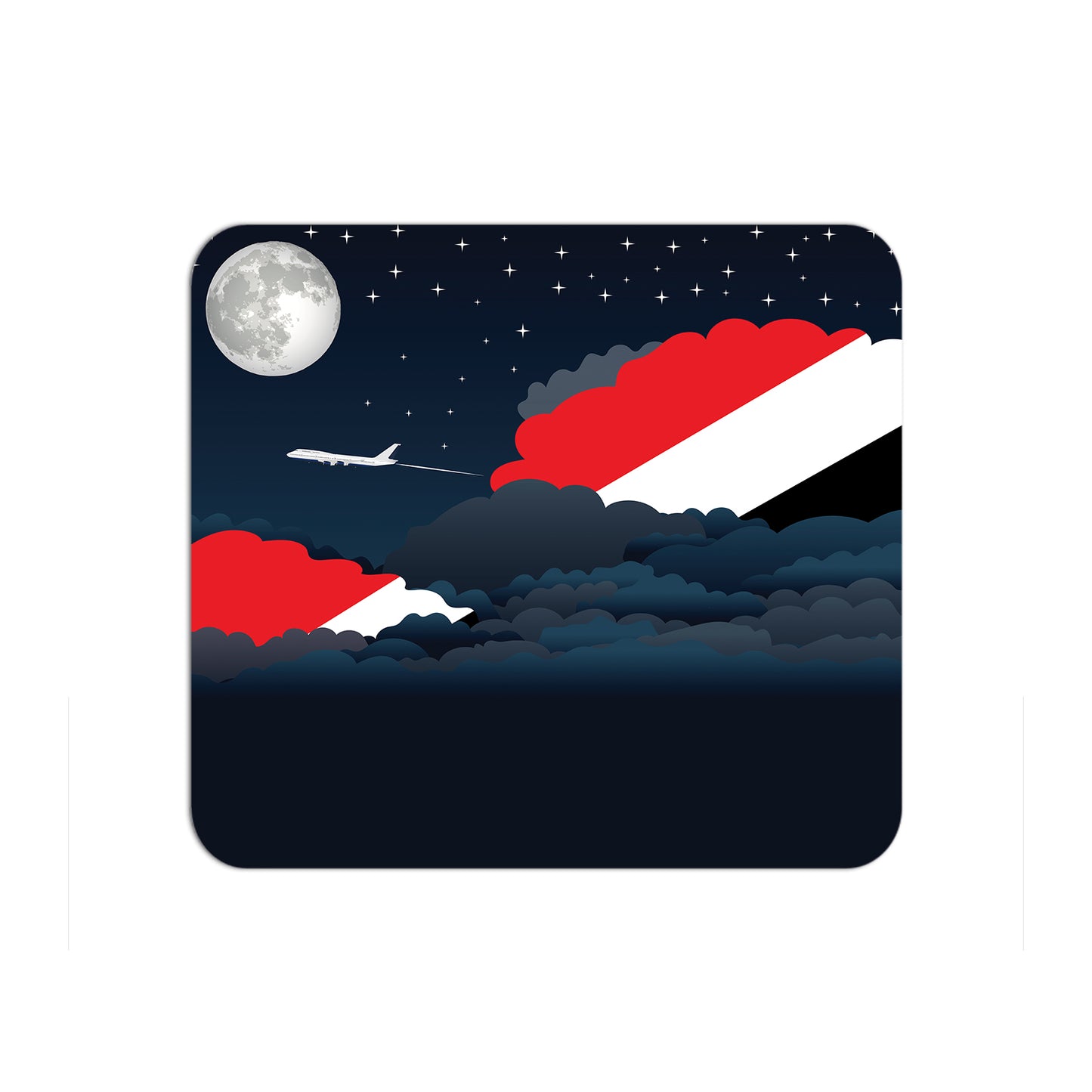 Sealand Principality of Airplane Airport Flight Night Clouds Mousepad 