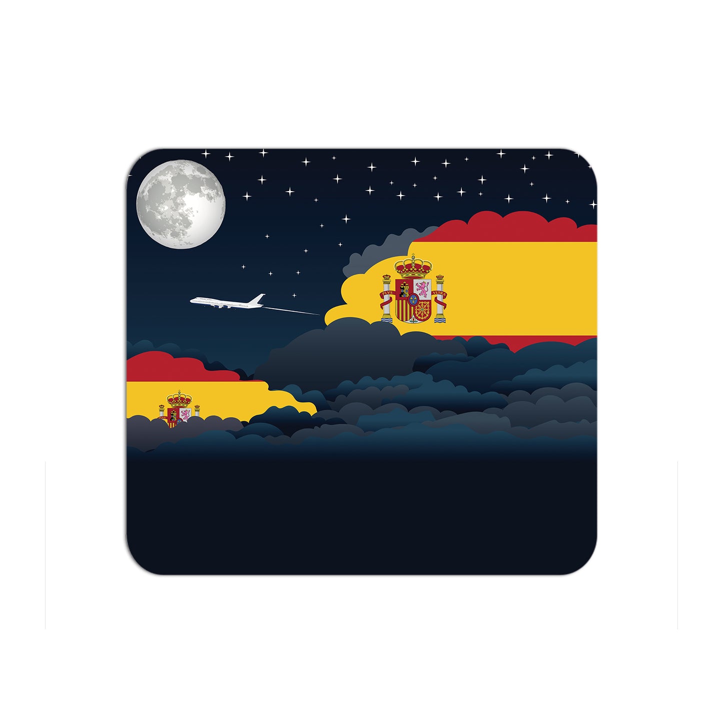 Spain Airplane Airport Flight Night Clouds Mousepad 
